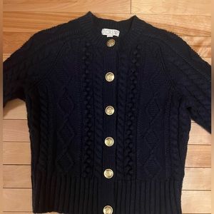 J Crew Navy Cable knit Cardigan